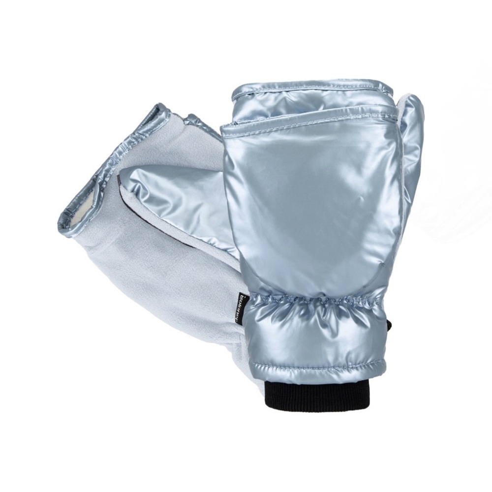 ❄️ NWT Isotoner Metallic Flip-Top Mittens | Blue | S/M & L/XL - Picture 2 of 8